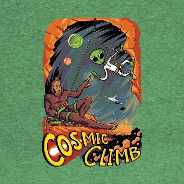 Cosmic Climb t-shirt design for Swappa Papa.