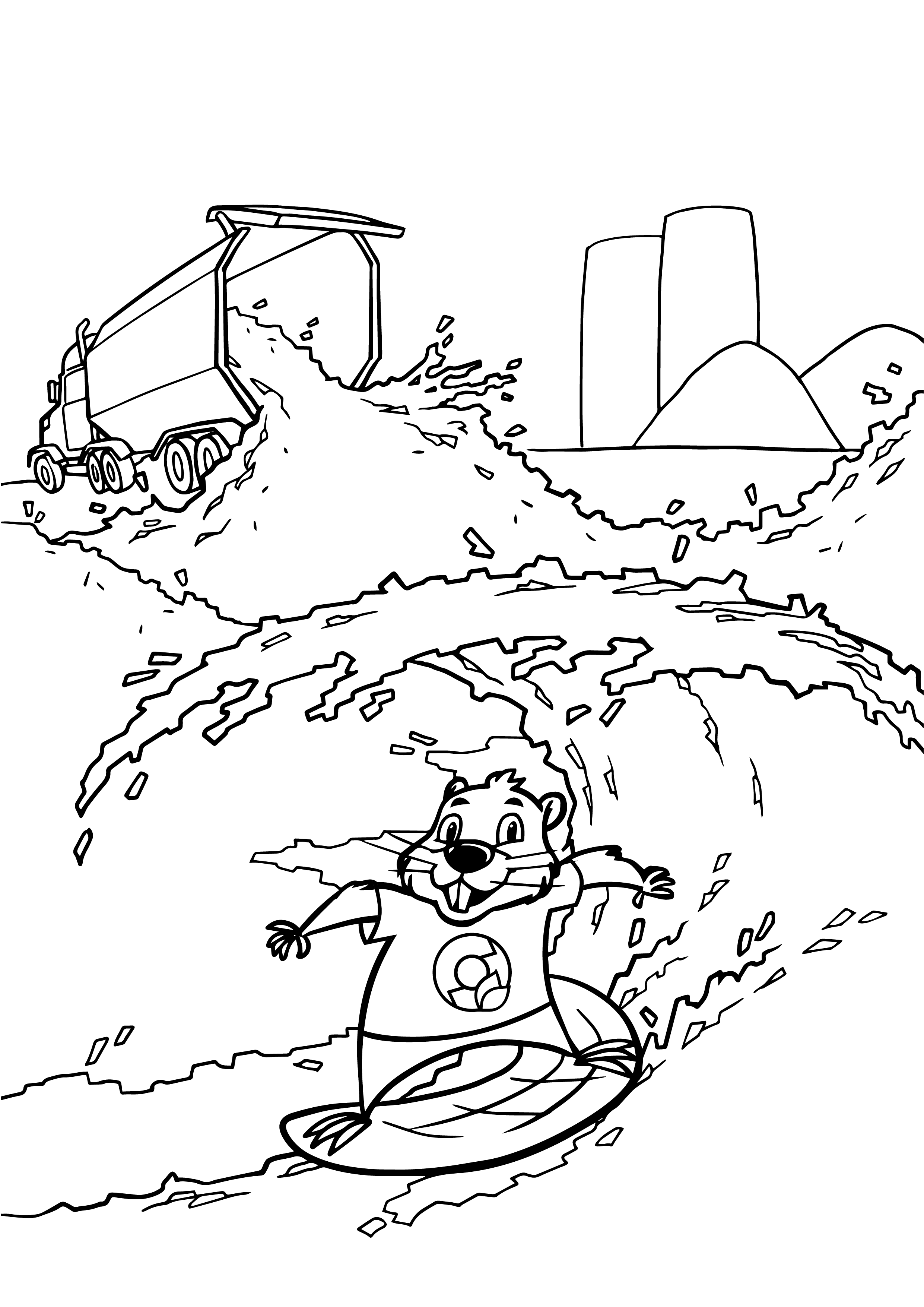 Chipper coloring page 1.