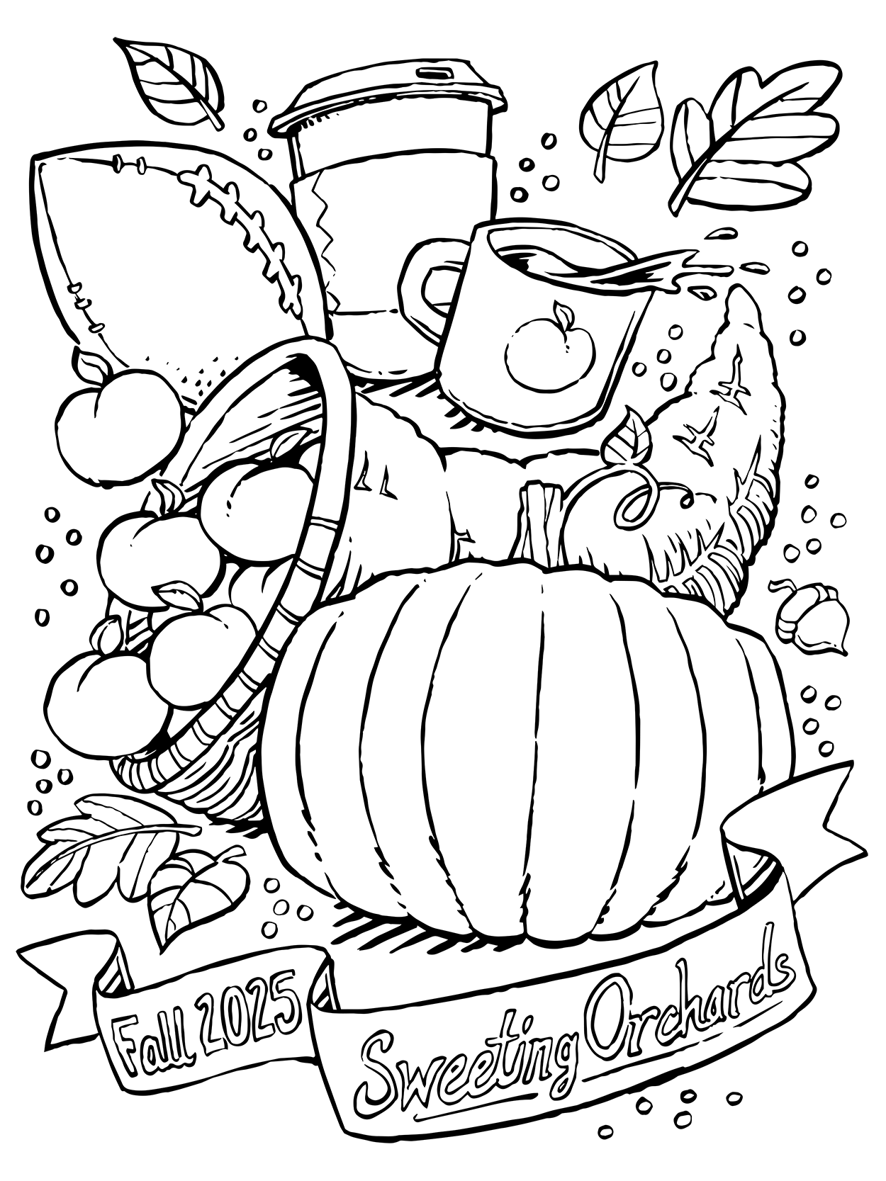 Sweeting Farms coloring page 2025.